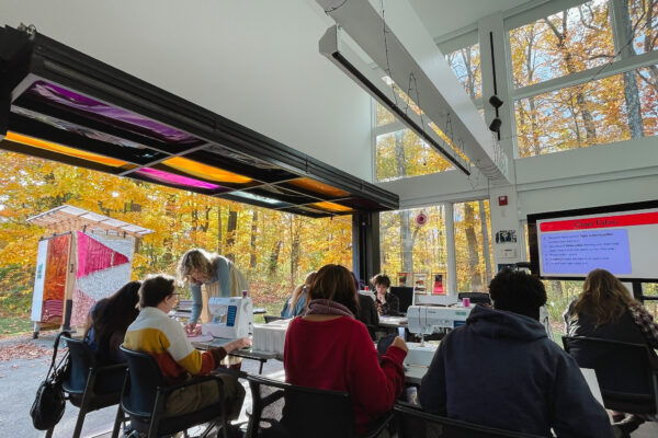 EH 'Learn to Sew' Workshop organized by EH Media Corps student Riley Farberman, in collaboration with their club Makerspace.